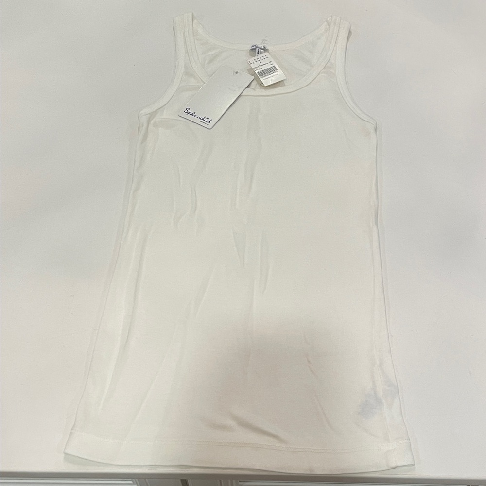 Splendid Classic Long White Tank Top from Barneys NWT Size M